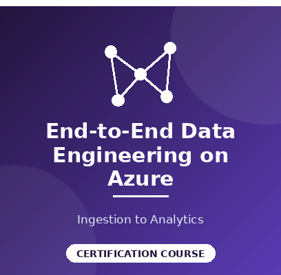 Build the Future with End-to-End Azure Data Engineering Become a specialist in Complete Cloud Data Platform Design and Delivery. ✔ Learn from industry experts ✔ Work on real end-to-end data projects ✔ Earn certification